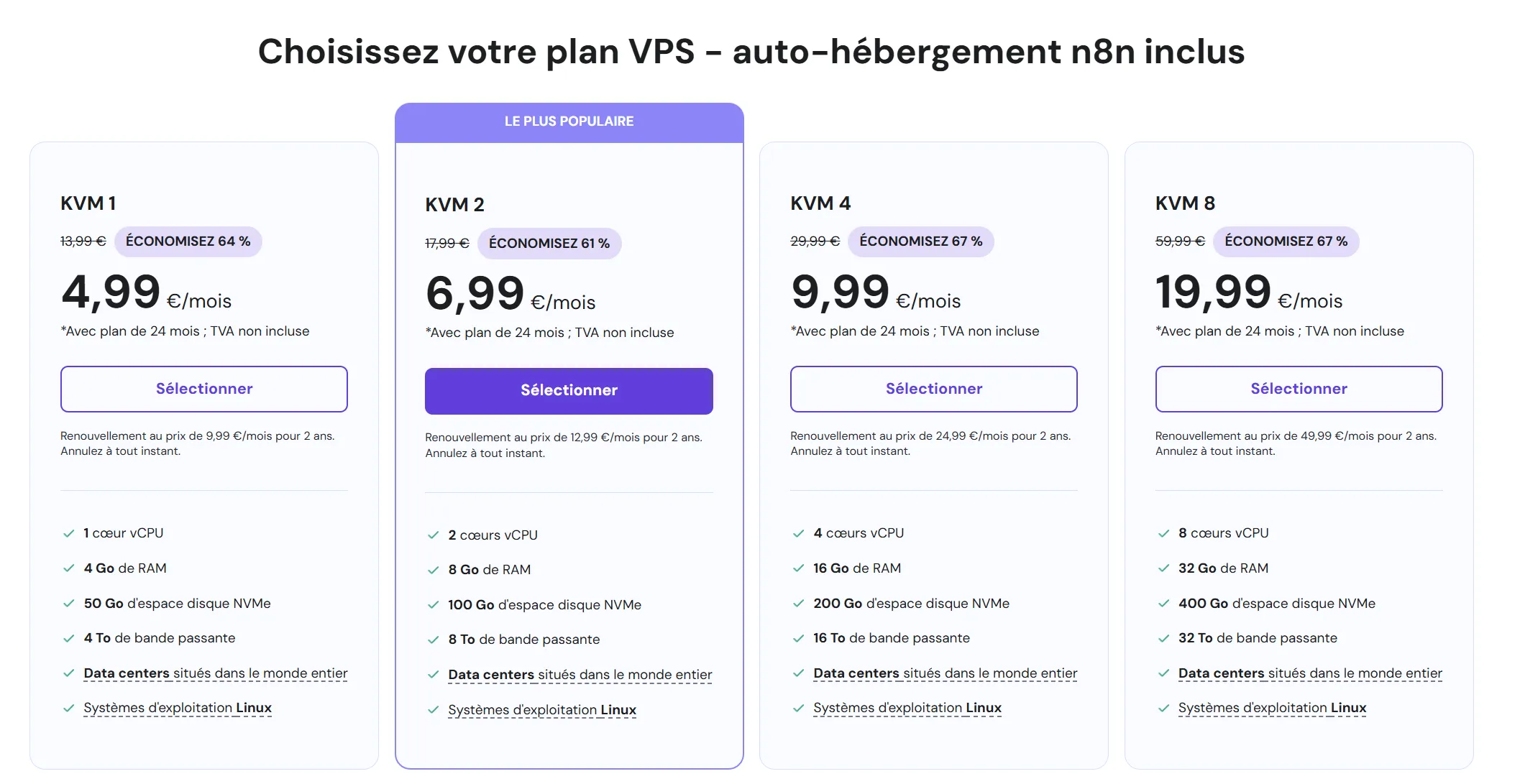 plan hostinger n8n
