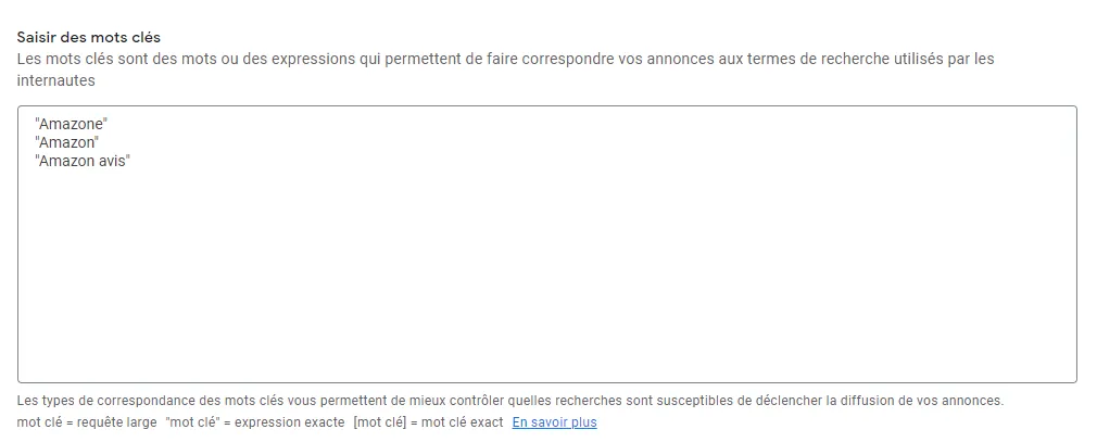 mot clé google ads branding